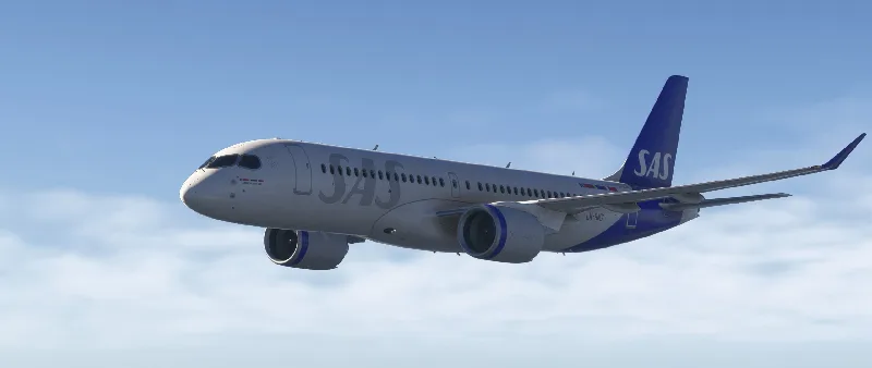 Synaptic A220-300 - LN-RMX - Scandinavian Airlines (SAS) - fictional for Microsoft Flight Simulator 2024