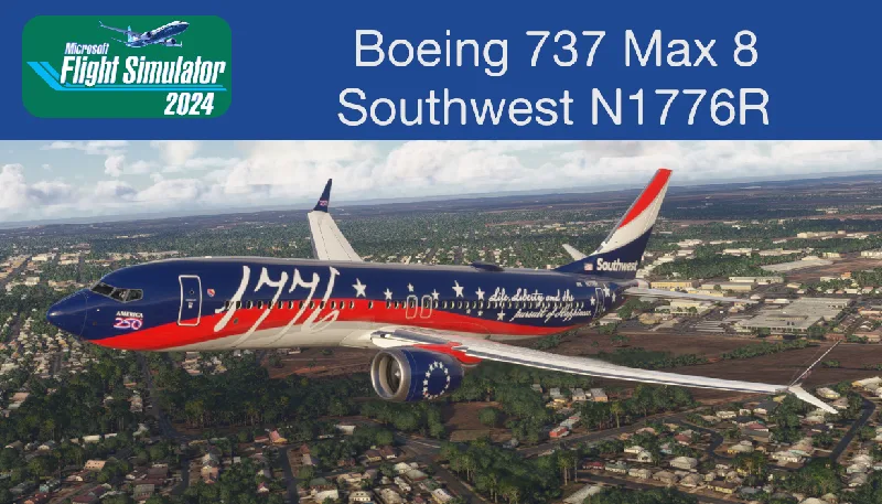 Boeing 737 Max 8 Southwest N1776R for Microsoft Flight Simulator 2024