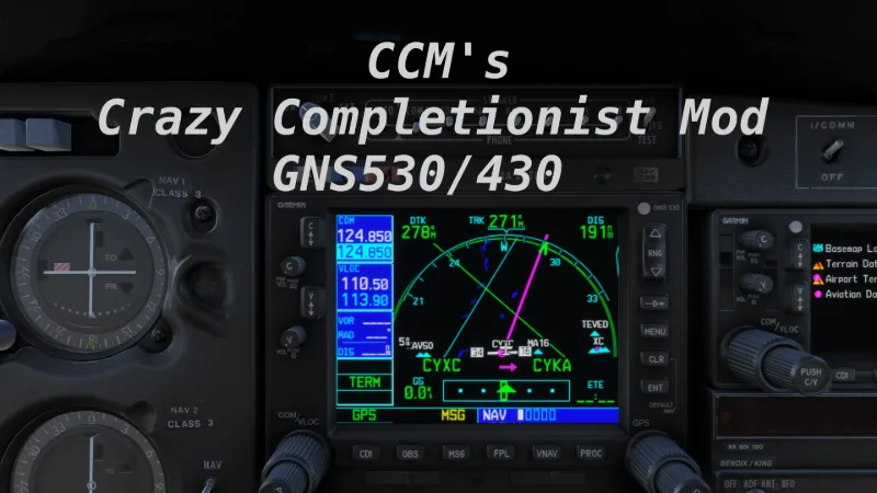CCM's GNS530/430 Crazy Completionist Mod for Microsoft Flight Simulator 2024
