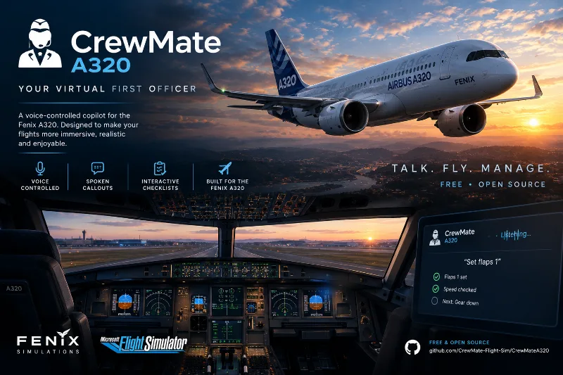 CrewMate FENIXA32X for Microsoft Flight Simulator 2024 and Microsoft Flight Simulator 2020