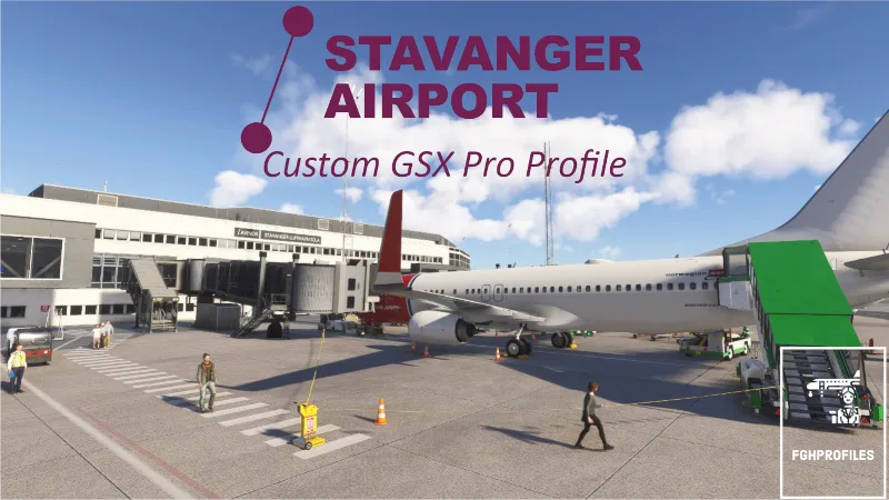 ENZV (Stavanger/Sola Airport, Norway) GSX Profile - (ORBX) for Microsoft Flight Simulator 2024