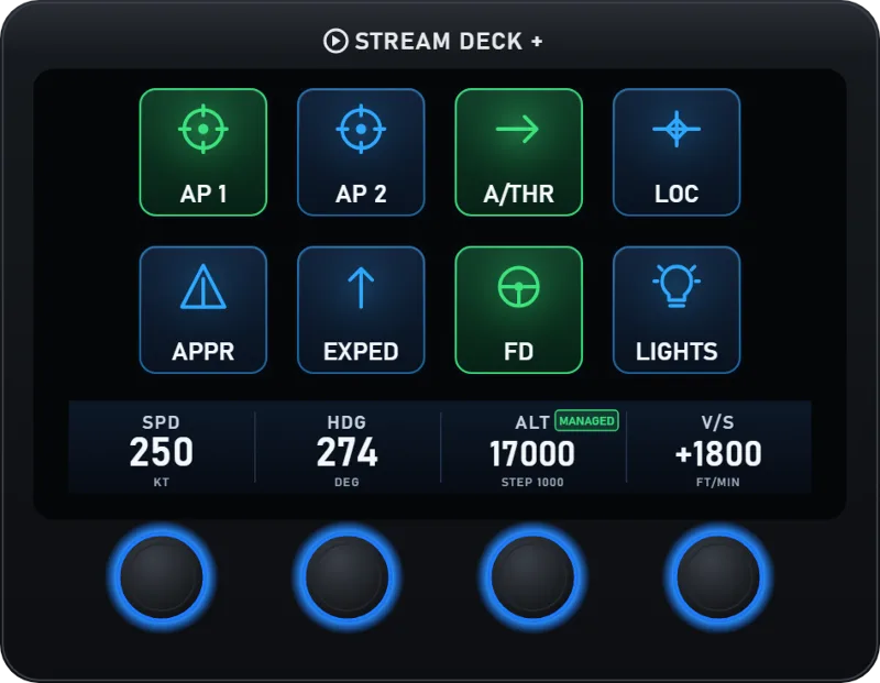 Fenix Deck for the Fenix A319, A320 and A321 (Stream Deck) for Microsoft Flight Simulator 2024 and Microsoft Flight Simulator 2020