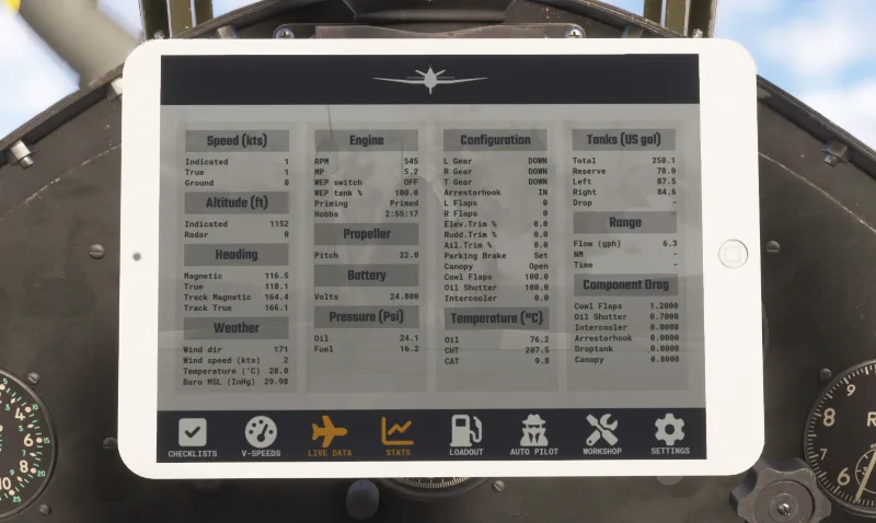 FI F6F Hellcat Engine Temperature Fix