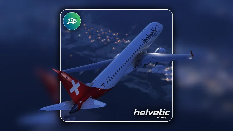 Helvetic Airways Fleet Pack w/ Cabin for FSS Embraer E-195 | [8K] for Microsoft Flight Simulator 2024