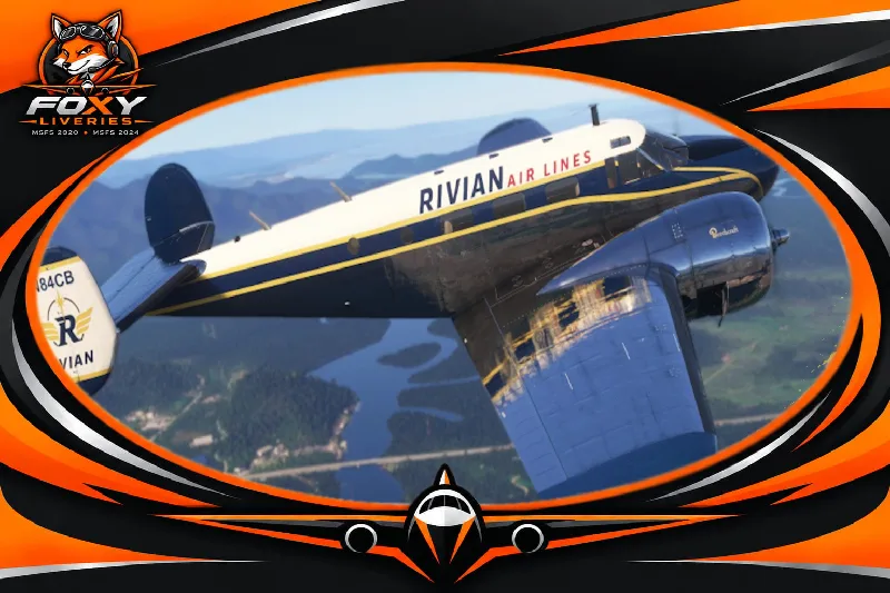 Microsoft Beechcraft Model 18 N84CB Rivian Airlines VA for Microsoft Flight Simulator 2024
