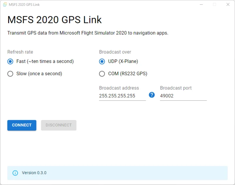 MSFS 2020 GPS Link for Microsoft Flight Simulator 2020