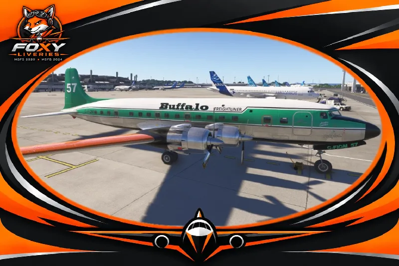 PMDG DC-6B Buffalo Airways Freightliner No. 57 C-FIQM for Microsoft Flight Simulator 2024