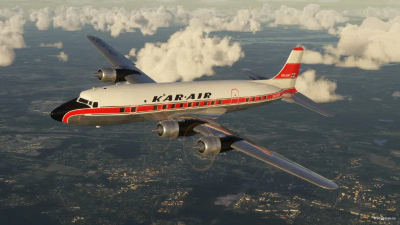 PMDG DC-6B | KarAir 1971 (OH-KDC) for Microsoft Flight Simulator 2024