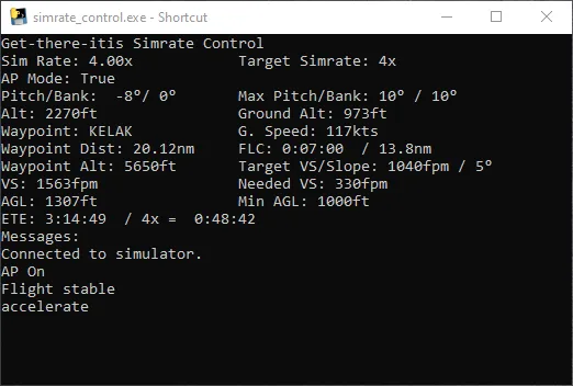 Simrate Control for Microsoft Flight Simulator 2020
