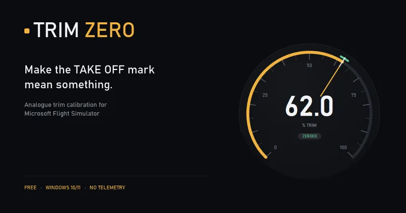 Trim Zero for Microsoft Flight Simulator 2024